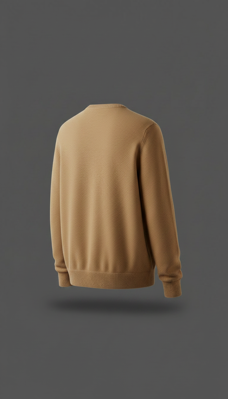 Alternate angle view of Merino wool crewneck sweater